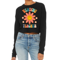 Funny Reading Teacher Rainbow Back To School Appreciation T Shirt Cropped Sweater | Artistshot