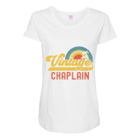 Chaplain Vintage Sunset Profession Retro Job Title Premium T Shirt Maternity Scoop Neck T-shirt | Artistshot