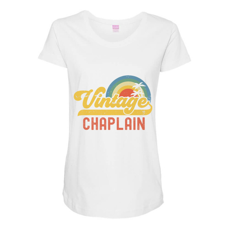 Chaplain Vintage Sunset Profession Retro Job Title Premium T Shirt Maternity Scoop Neck T-shirt by cm-arts | Artistshot