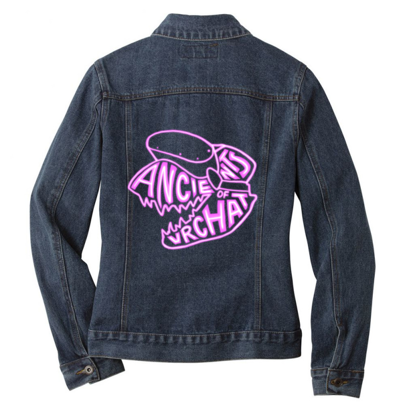 Aovrc Neon Outline Pink Ladies Denim Jacket by cm-arts | Artistshot