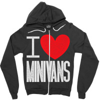 I Love Minivans   Heart Mini Van Funny Parent Mom Dad Premium T Shirt Zipper Hoodie | Artistshot