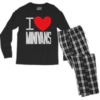 I Love Minivans   Heart Mini Van Funny Parent Mom Dad Premium T Shirt Men's Long Sleeve Pajama Set | Artistshot