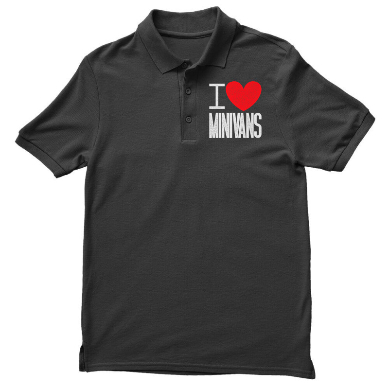 I Love Minivans   Heart Mini Van Funny Parent Mom Dad Premium T Shirt Men's Polo Shirt by cm-arts | Artistshot