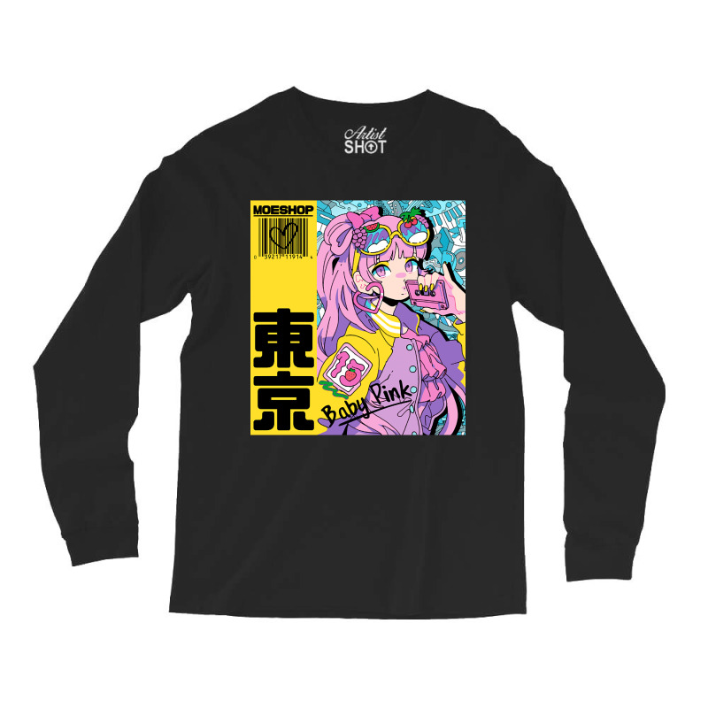 Anime Girl Pink Long Sleeve Shirts by King Davila | Artistshot