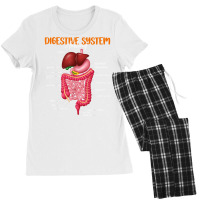 Funny Digestive System Anatomy Anatomical Biology Teacher T Shirt Women's Pajamas Set | Artistshot