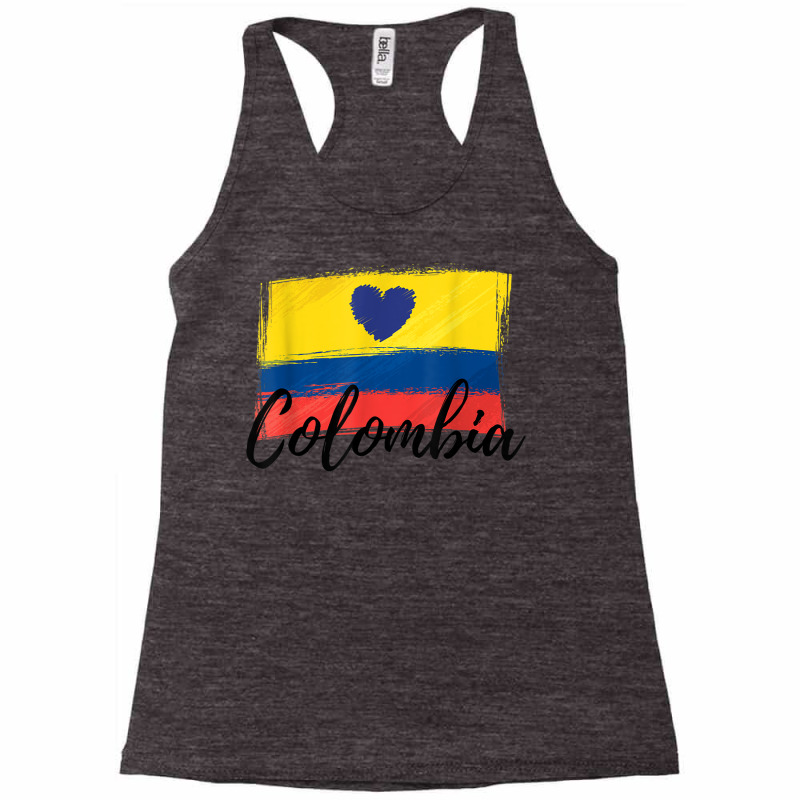 Colombia Love   Bogota Capital Colombia With Heart T Shirt Racerback Tank by cm-arts | Artistshot