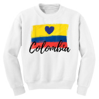 Colombia Love   Bogota Capital Colombia With Heart T Shirt Youth Sweatshirt | Artistshot