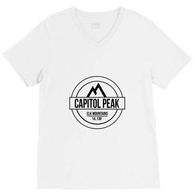 Capitol Peak V-neck Tee Designed By Centaureablues