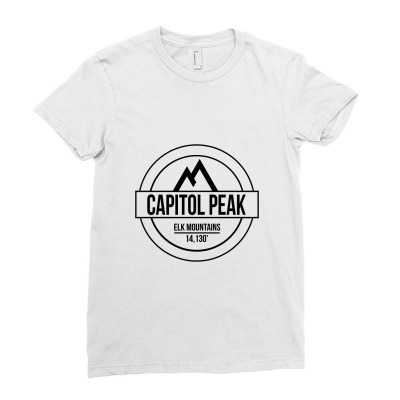 Capitol Peak Ladies Fitted T-shirt Designed By Centaureablues