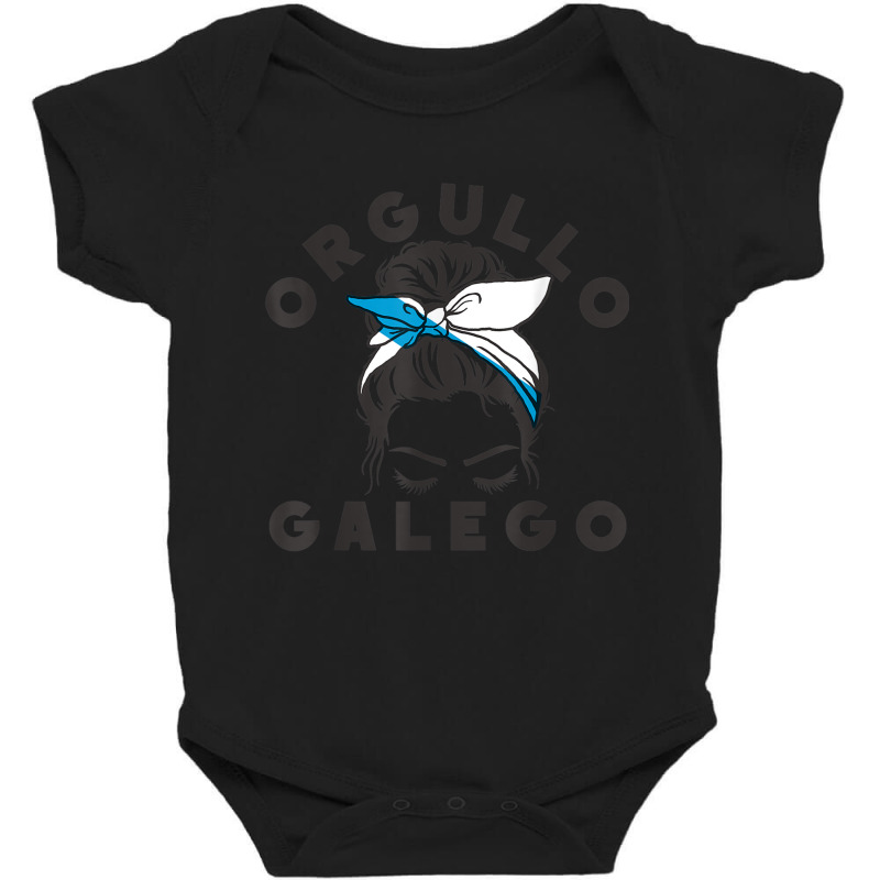 Orgullo Galego Messy Bun Headband Bandera Galicia T Shirt Baby Bodysuit by cm-arts | Artistshot