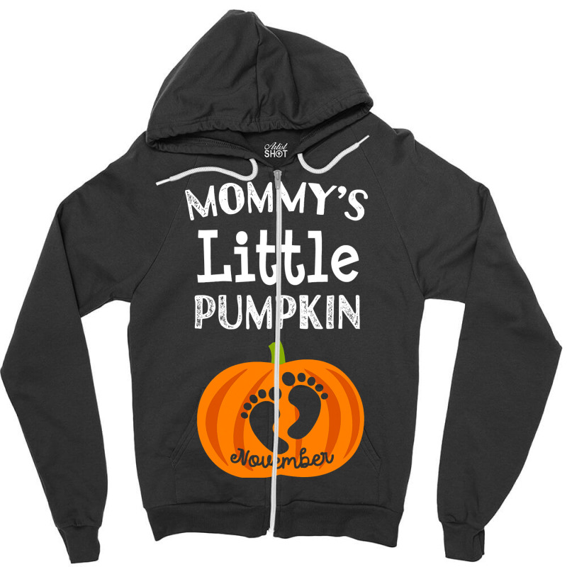 Halloween Pregnancy Due Date In November 2019 Pumpkin Zipper Hoodie by badieu97 | Artistshot