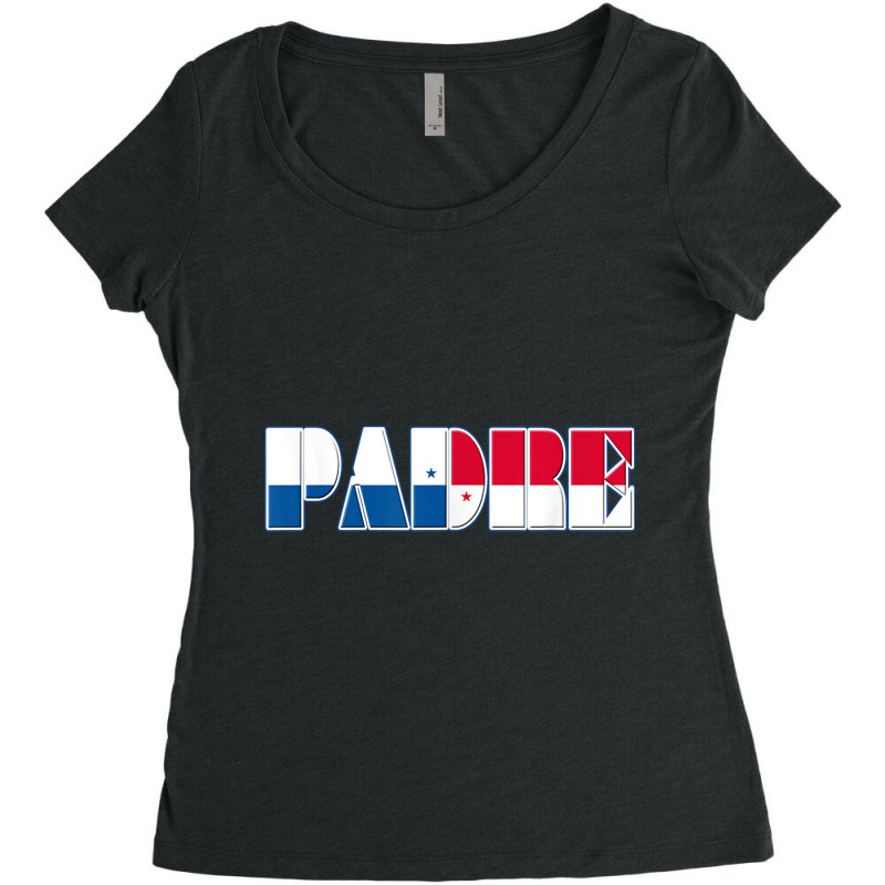 Panamanian Flag Padre Tee Shirt For Hispanic Fathers Day Women's Triblend Scoop T-shirt by cm-arts | Artistshot