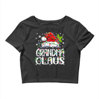 Womens Grandma Claus Christmas Lights Pajama Family Matching Crop Top | Artistshot