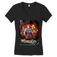 Thundercats Classic Group Shot Poster Women's V-neck T-shirt | Artistshot