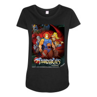 Thundercats Classic Group Shot Poster Maternity Scoop Neck T-shirt | Artistshot