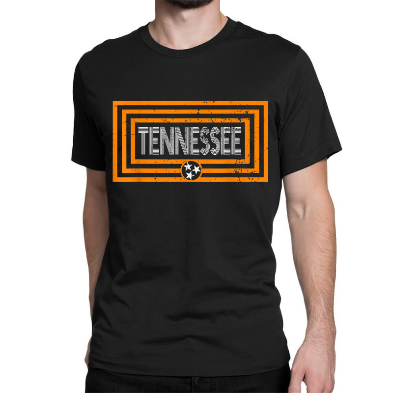 Orange _ White Tennessee State Flag Retro Vintage Tennessee Classic T-shirt by ToraHernton | Artistshot