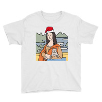 Mona Lisa Holding Cat Christmas Pajama Art Work Painting Sweatshirt Youth Tee | Artistshot