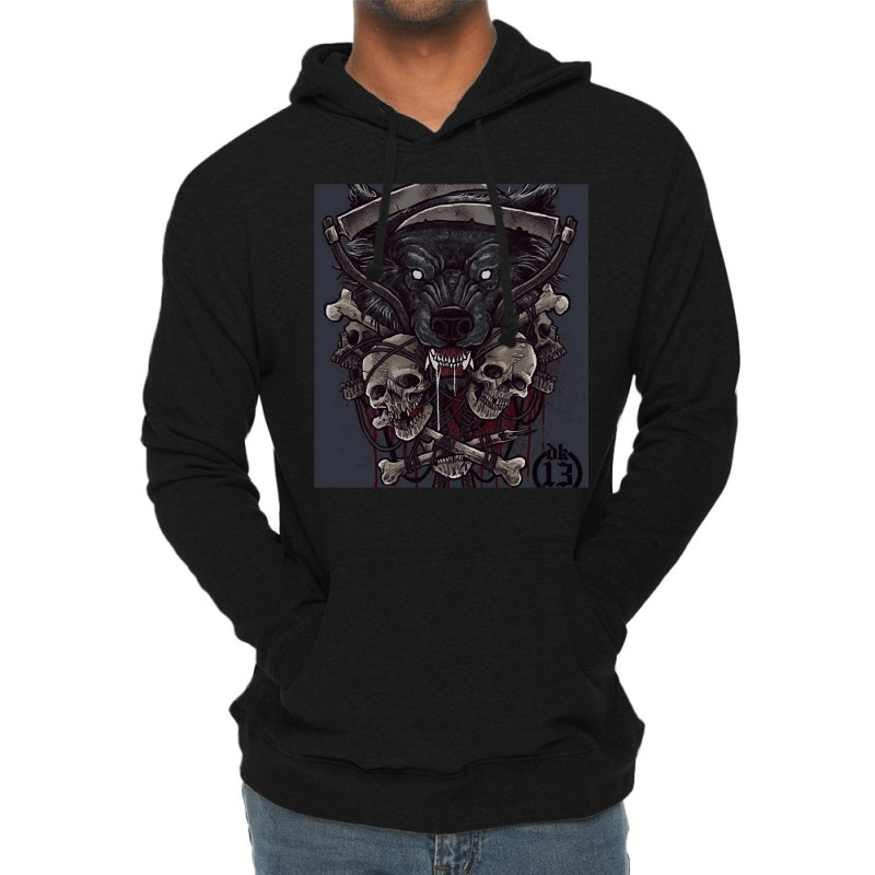 The Raging Wolf, The Ferocious Wolf, The Fierce Wolf, The Savage Wolf, Lightweight Hoodie | Artistshot