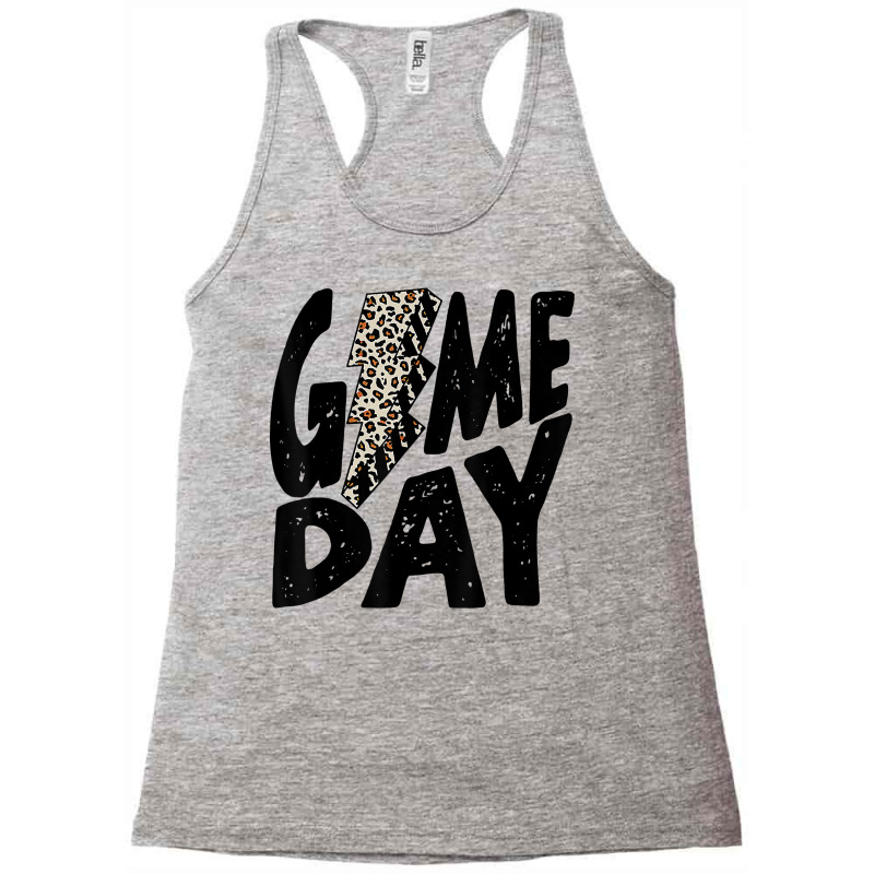 Game Day Game Day Leopard Lightning Bolt T Shirt Racerback Tank by cm-arts | Artistshot