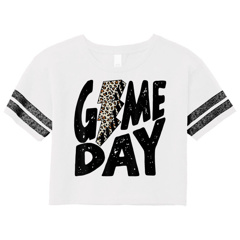 Game Day Game Day Leopard Lightning Bolt T Shirt Scorecard Crop Tee by cm-arts | Artistshot