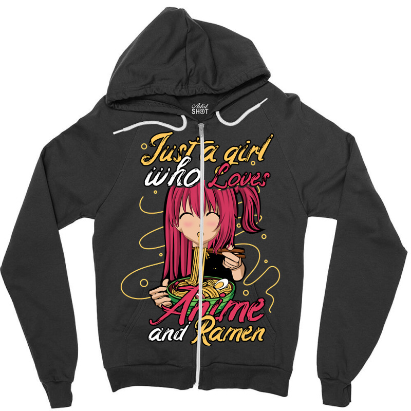 Anime Ramen Girls Zipper Hoodie by King Davila | Artistshot