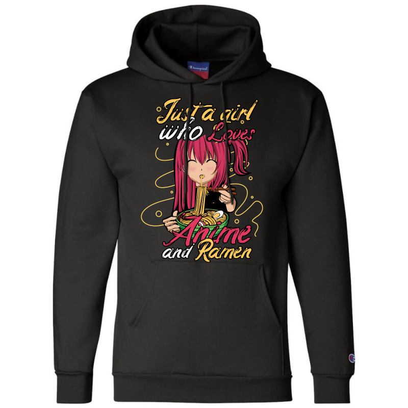 Anime Ramen Girls Champion Hoodie by King Davila | Artistshot