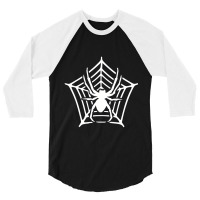 Spider With Cobweb 3/4 Sleeve Shirt | Artistshot