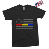 Thin Red Gold Blue Line Flag Emergency Services Sweatshirt Exclusive T-shirt | Artistshot