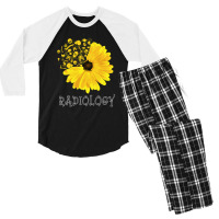 Radiology Sunflower Tech Radiologist X Ray Radiographer Rad Sweatshirt Men's 3/4 Sleeve Pajama Set | Artistshot