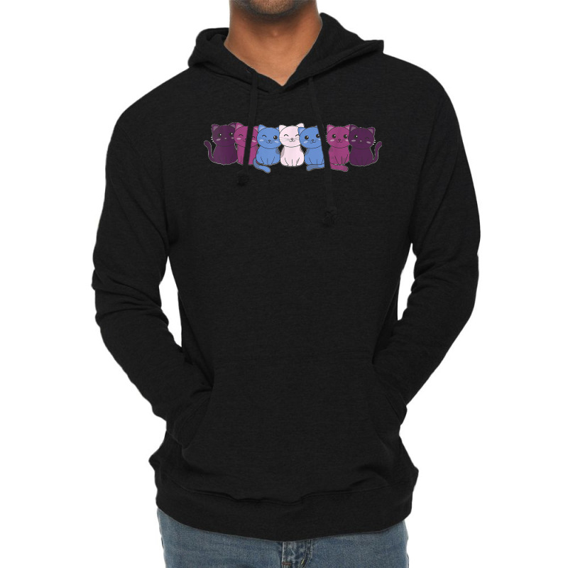 Non Conforming Flag Pile Pride Lgbtq Cats Non Conforming Cat Lightweight Hoodie | Artistshot