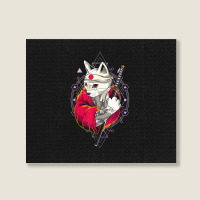 Pagan Occult Japan Flag Kawaii Anime Cat Samurai Pastel Goth Landscape Canvas Print | Artistshot