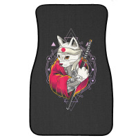 Pagan Occult Japan Flag Kawaii Anime Cat Samurai Pastel Goth Front Car Mat | Artistshot