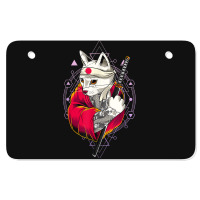 Pagan Occult Japan Flag Kawaii Anime Cat Samurai Pastel Goth Atv License Plate | Artistshot