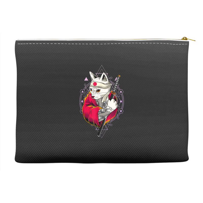 Pagan Occult Japan Flag Kawaii Anime Cat Samurai Pastel Goth Accessory Pouches | Artistshot