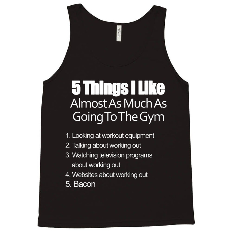 Working Out At Gym & Bacon T Shirt Tank Top by cm-arts | Artistshot