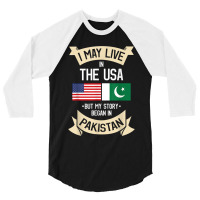 Pakistan American Flag Usa Pakistani Roots Gifts 3/4 Sleeve Shirt | Artistshot