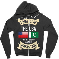 Pakistan American Flag Usa Pakistani Roots Gifts Zipper Hoodie | Artistshot