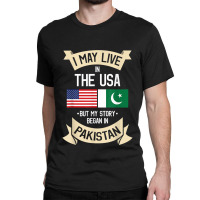 Pakistan American Flag Usa Pakistani Roots Gifts Classic T-shirt | Artistshot