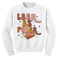 Leer Es Poder Groovy Spanish Teacher Bilingual Maestra T Shirt Youth Sweatshirt | Artistshot