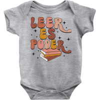 Leer Es Poder Groovy Spanish Teacher Bilingual Maestra T Shirt Baby Bodysuit | Artistshot