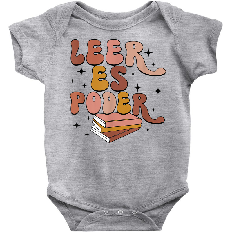 Leer Es Poder Groovy Spanish Teacher Bilingual Maestra T Shirt Baby Bodysuit by cm-arts | Artistshot