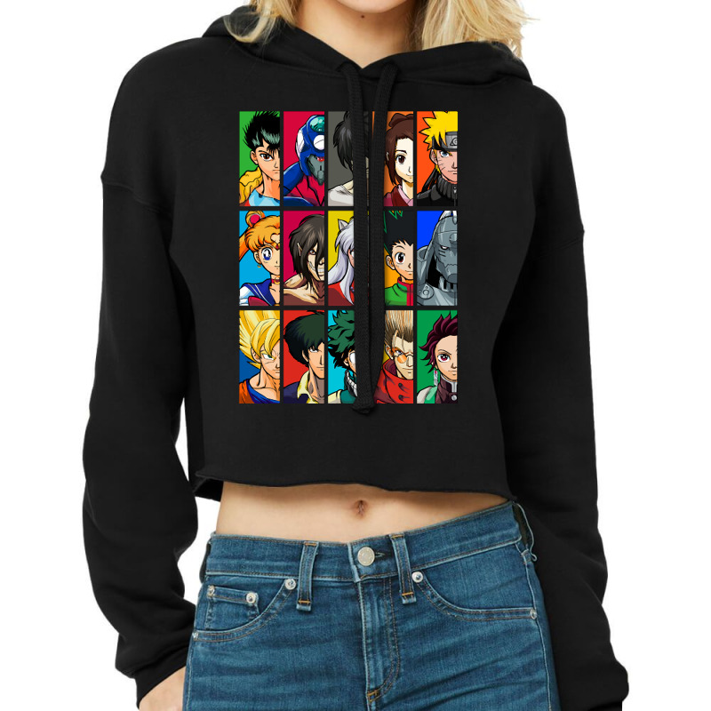 Anime Vs Anime (version 1) Cropped Hoodie by King Davila | Artistshot