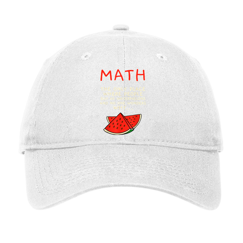 Math And Watermelons Mathematics Calculation Numbers T Shirt Adjustable Cap by cm-arts | Artistshot