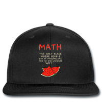 Math And Watermelons Mathematics Calculation Numbers T Shirt Printed Hat | Artistshot