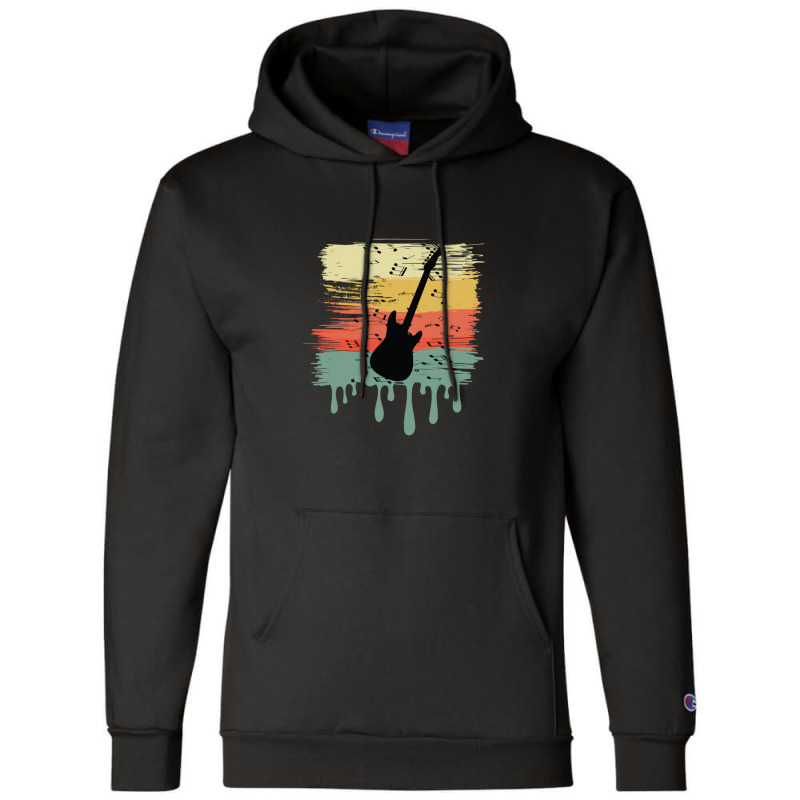 Bass Guitar Vintage Dripping Champion Hoodie | Artistshot