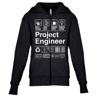 Project Engineer Product Label T Shirt Youth Zipper Hoodie | Artistshot