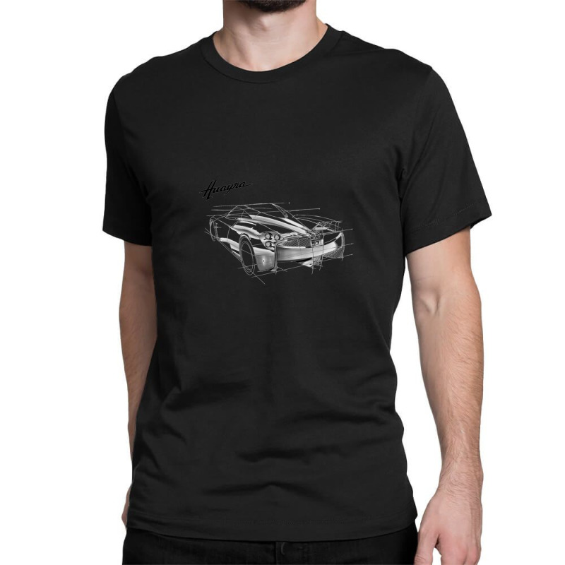 Pagani Huayra Sketch Classic T-shirt by RobertDoss | Artistshot