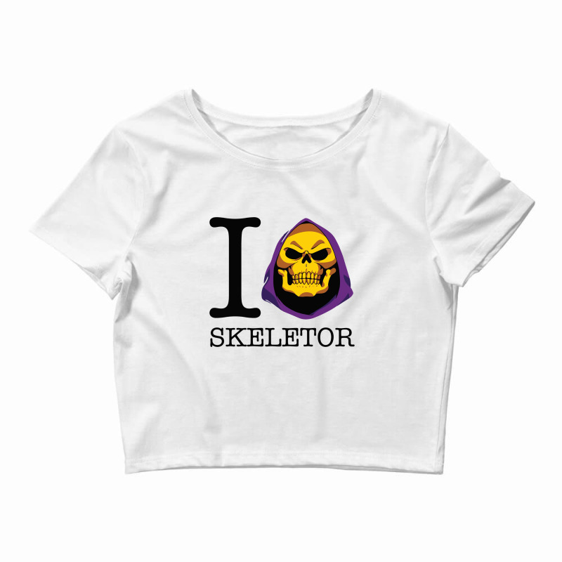 I Love Skeletor Masters Of Universe Crop Top | Artistshot