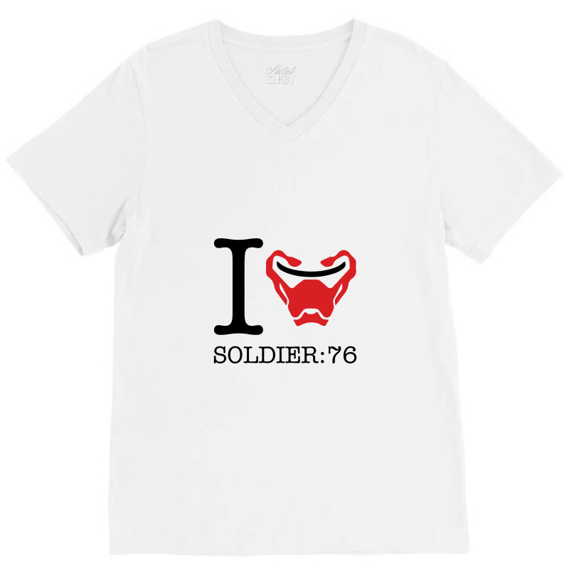 I Love Soldier 76 Overwatch V-neck Tee | Artistshot