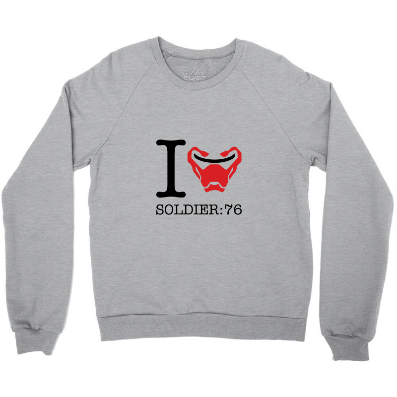 I Love Soldier 76 Overwatch Crewneck Sweatshirt | Artistshot